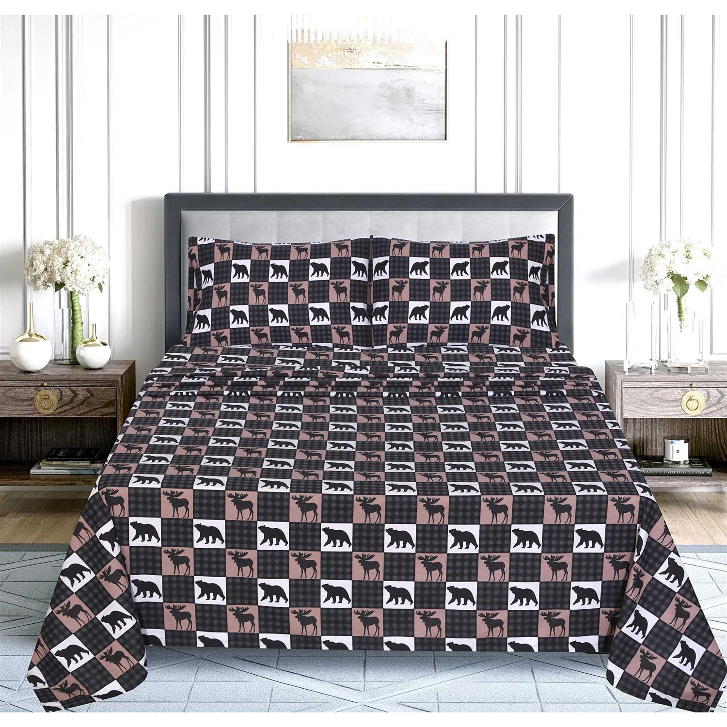 Ruvanti 100% Cotton 4 Pcs Flannel Sheets - Image 2