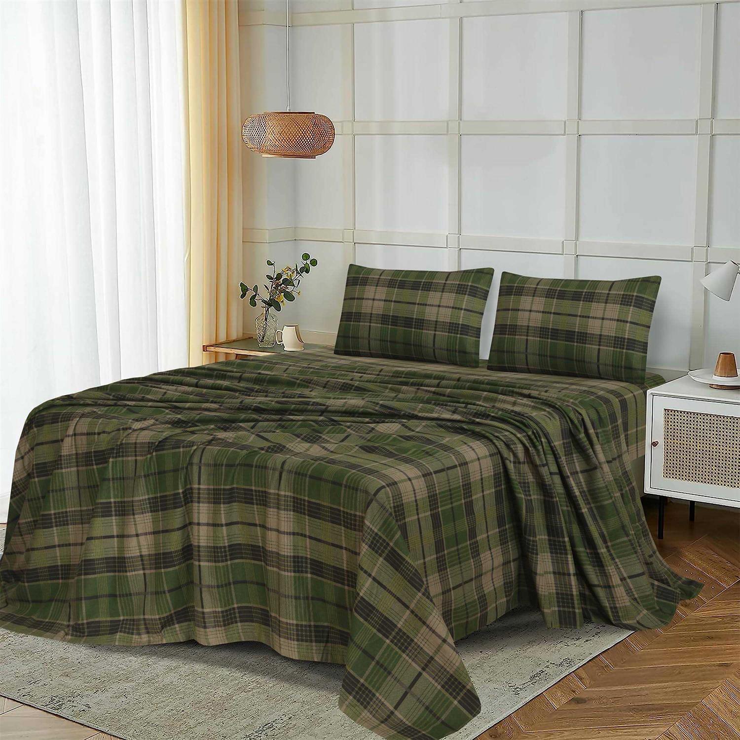 Ruvanti 100% Cotton 4 Pcs Flannel Sheets - Image 3