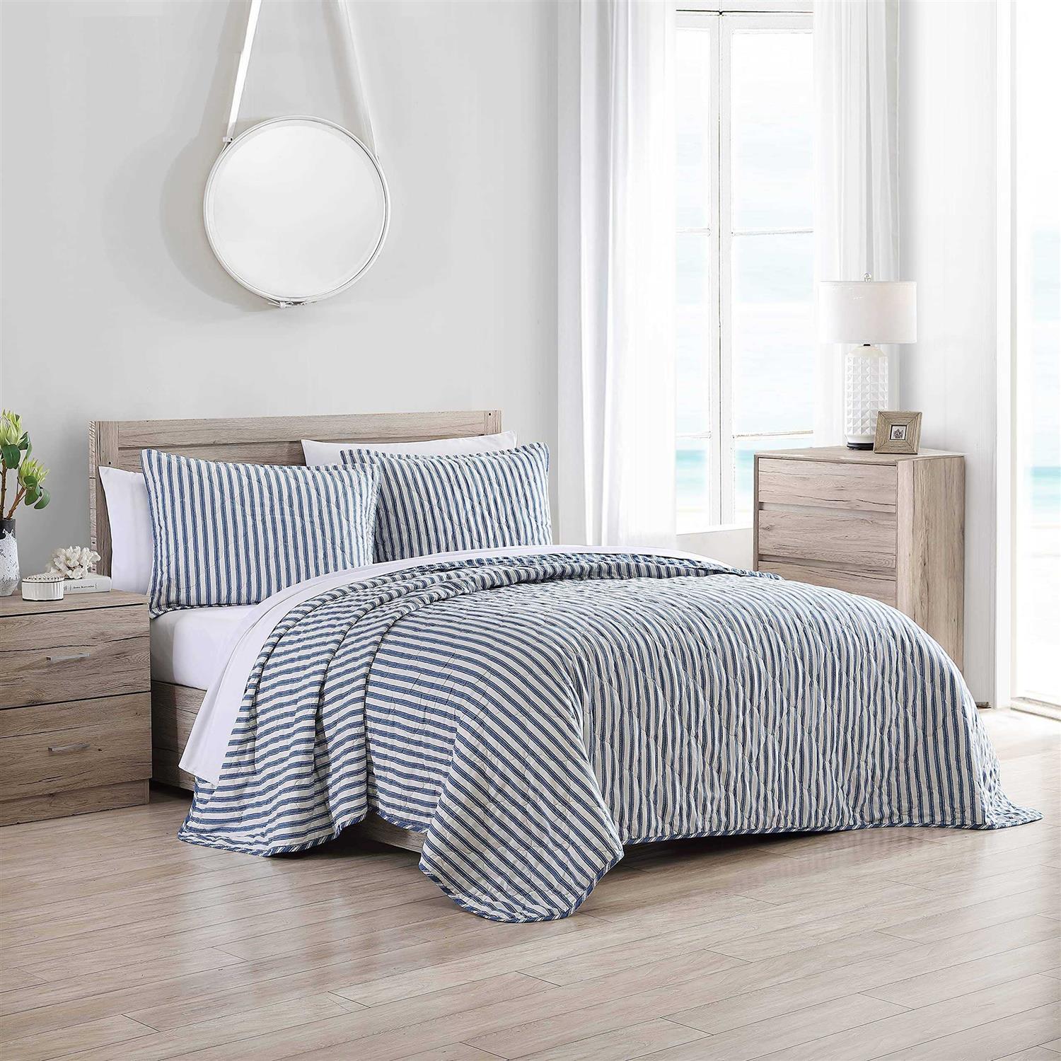 Stone Cottage Willow Way Ticking Stripe Quilt Set - Image 5
