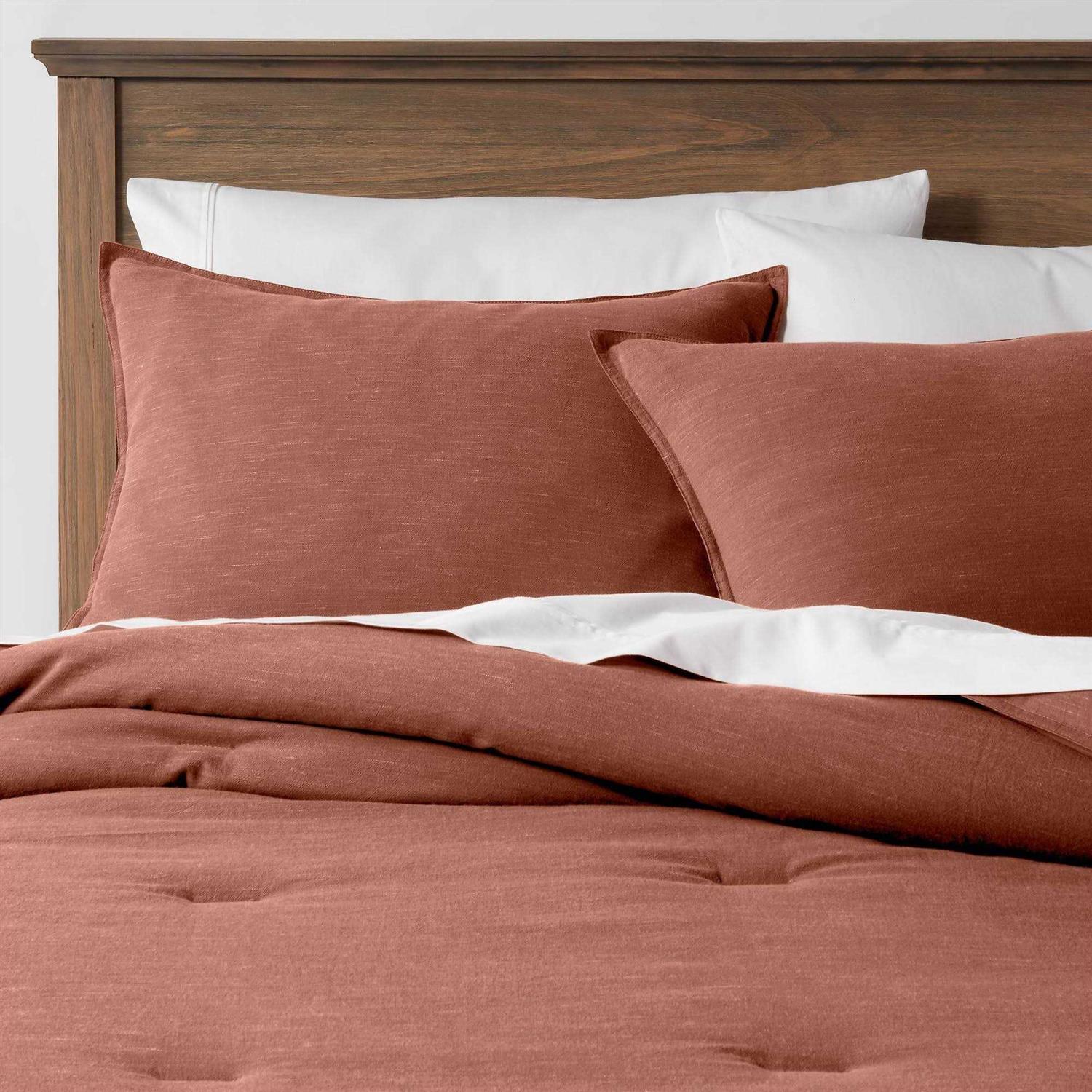 Threshold King Space Dyed Cotton Linen Comforter Sham Set