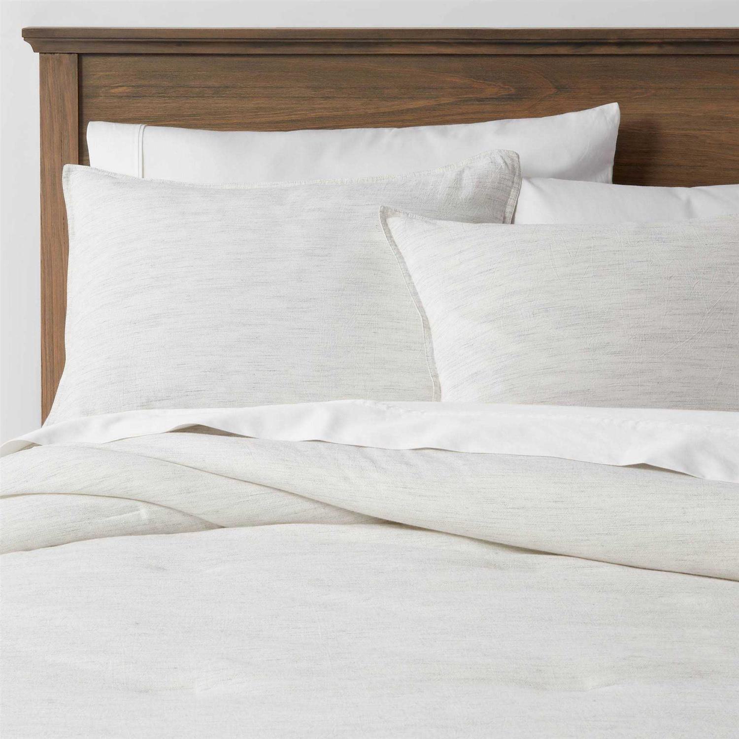 Threshold King Space Dyed Cotton Linen Comforter Sham Set