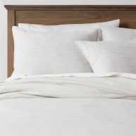 Threshold 3pc Space Dyed Cotton Linen Duvet Cover & Sham Set