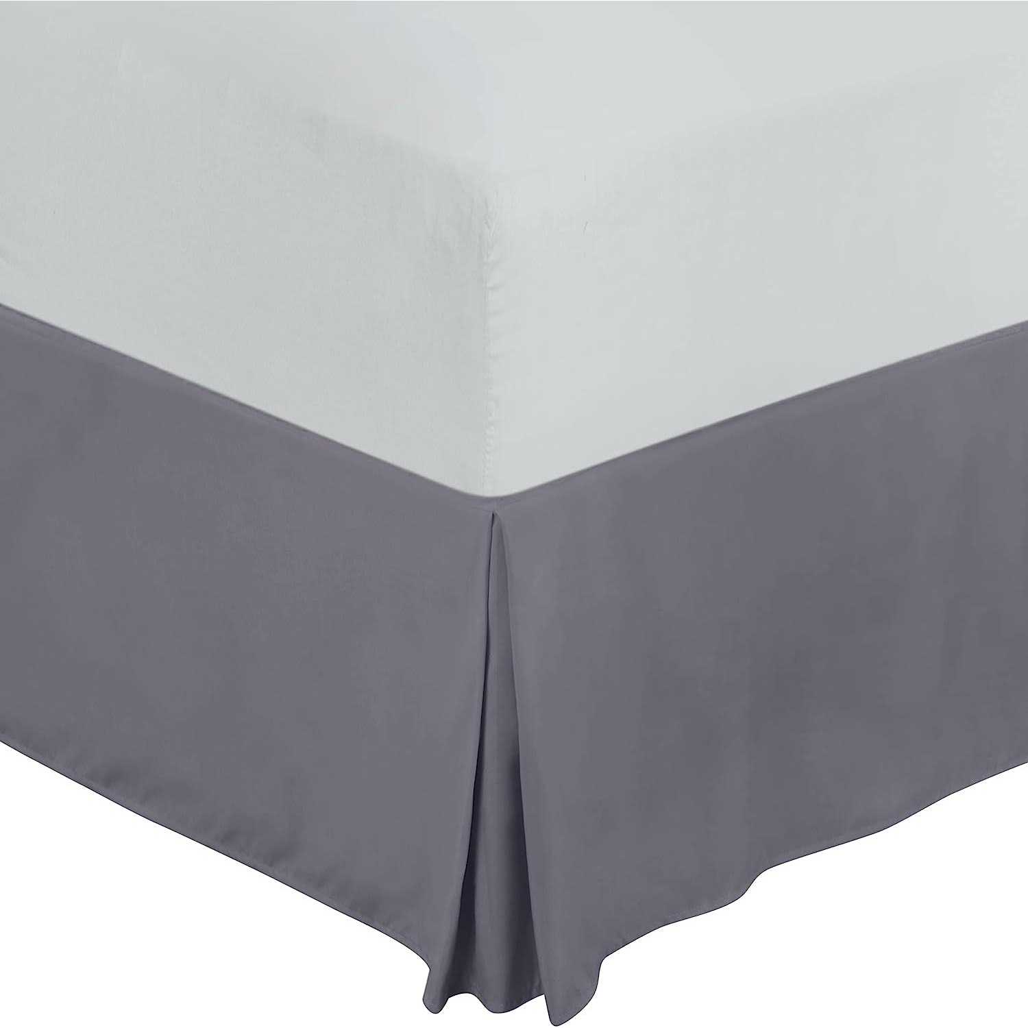 Utopia Bedding Bed Skirt Soft Quadruple Pleated Ruffle Easy Fit with 16 Inch Tailored Drop