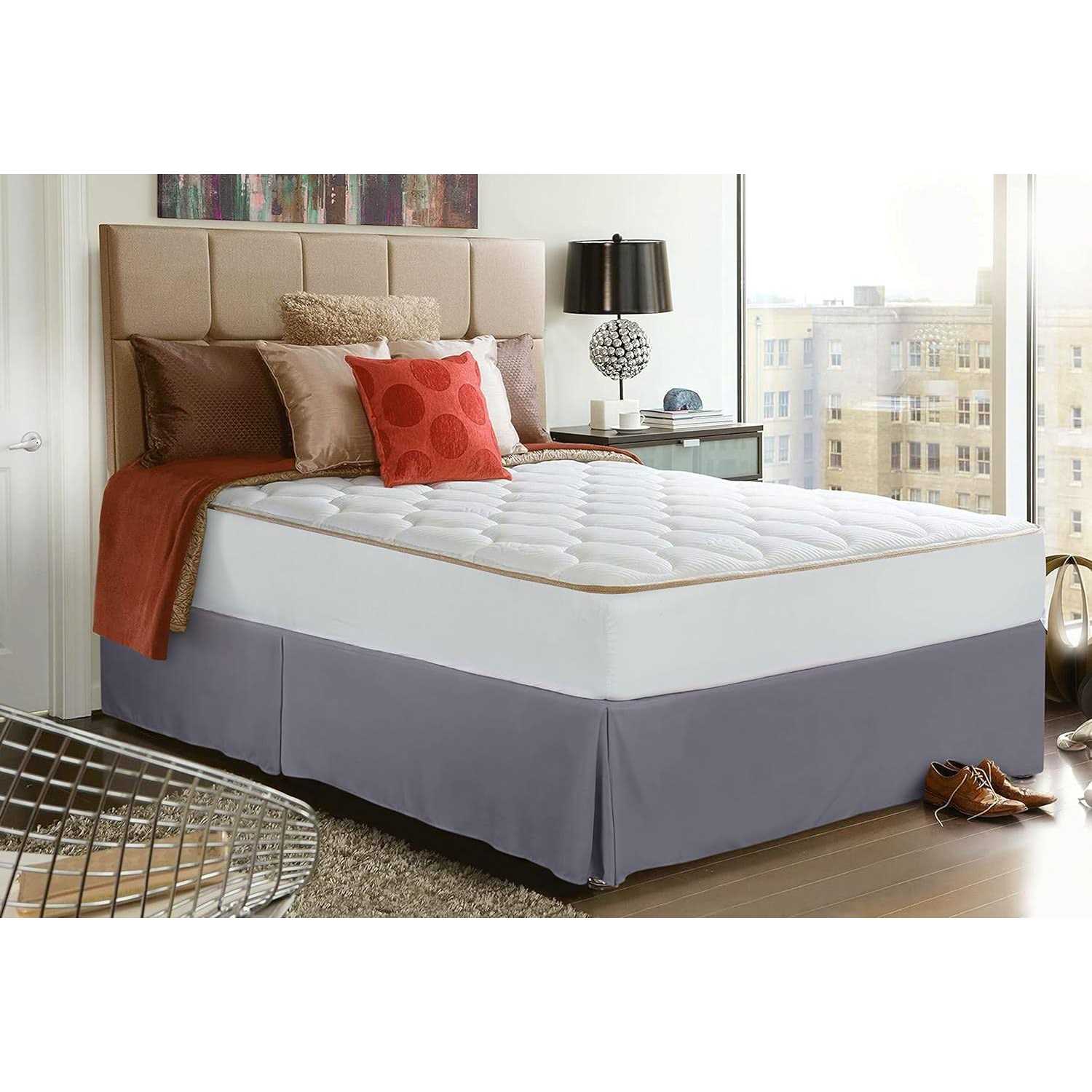 Utopia Bedding Bed Skirt Soft Quadruple Pleated Ruffle Easy Fit with 16 Inch Tailored Drop - Image 5