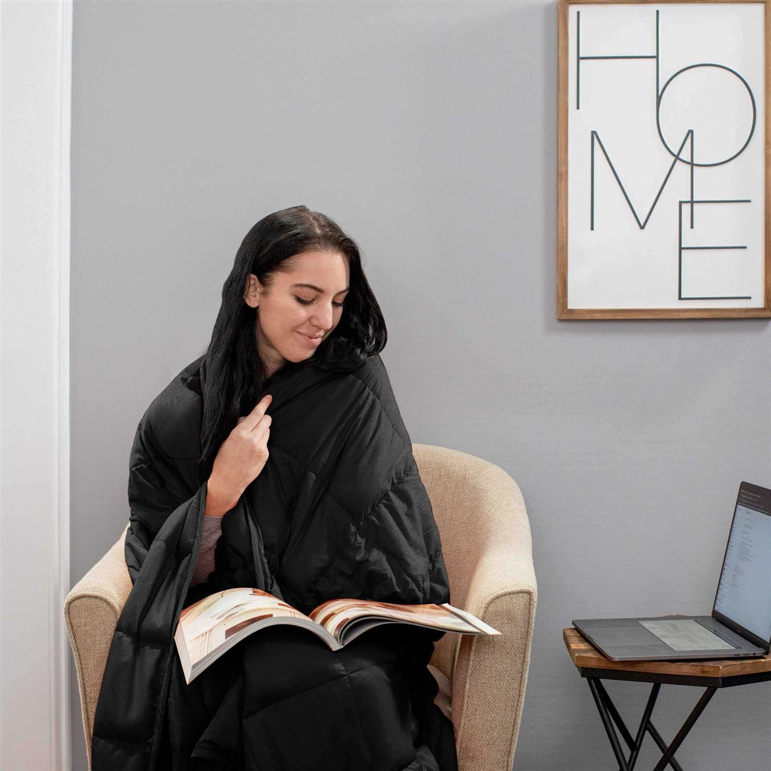 Superior Quilted Cotton Weighted Throw Blanket - Image 4