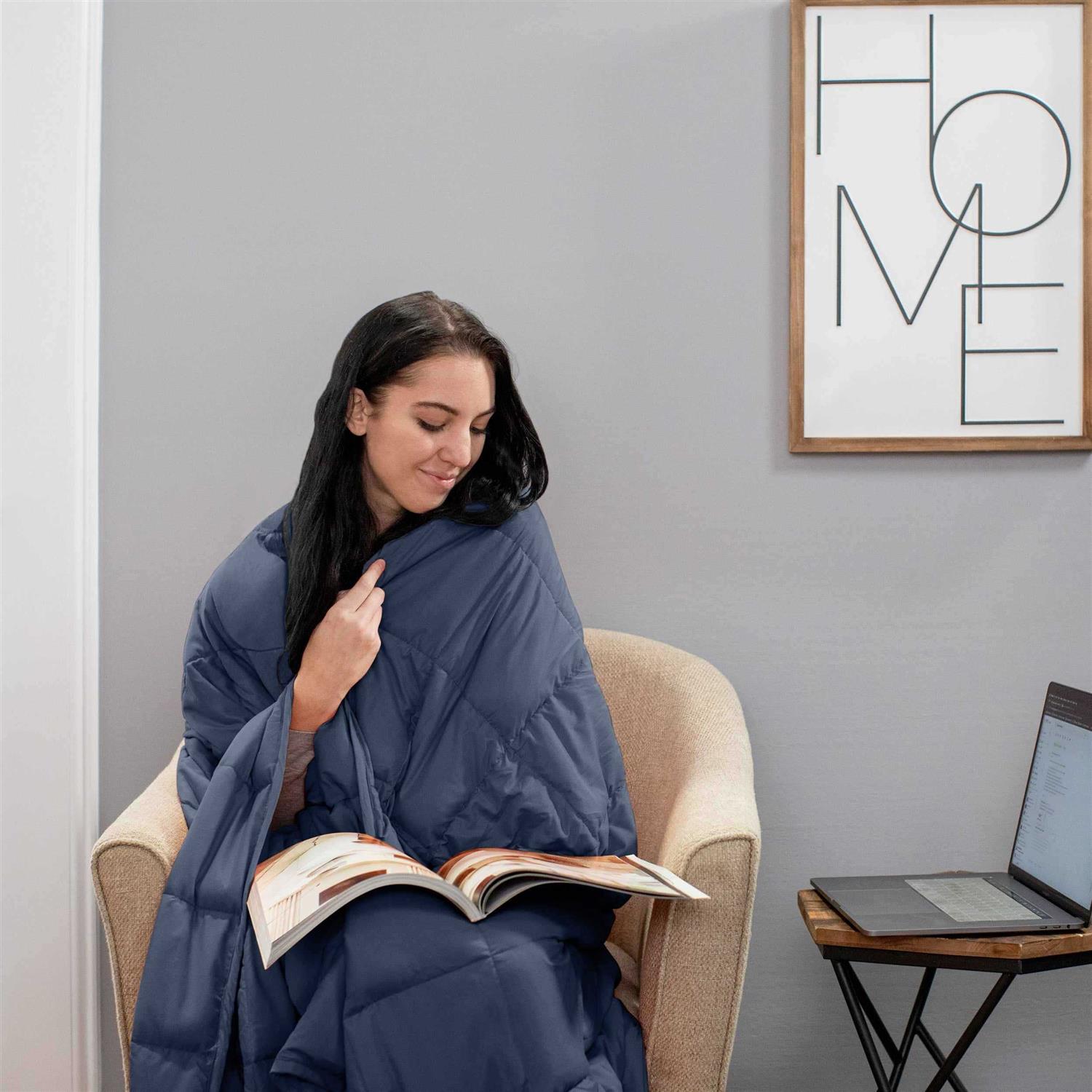 Superior Quilted Cotton Weighted Throw Blanket - Image 5