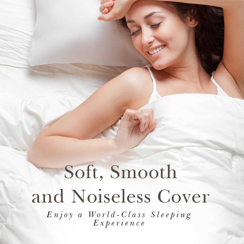 White Classic Luxury Hotel Collection Zippered Style Pillow Cover 200 Thread Count - Image 2