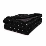 Superior Metallic Polka Dot Ultra-Plush Fleece Blanket