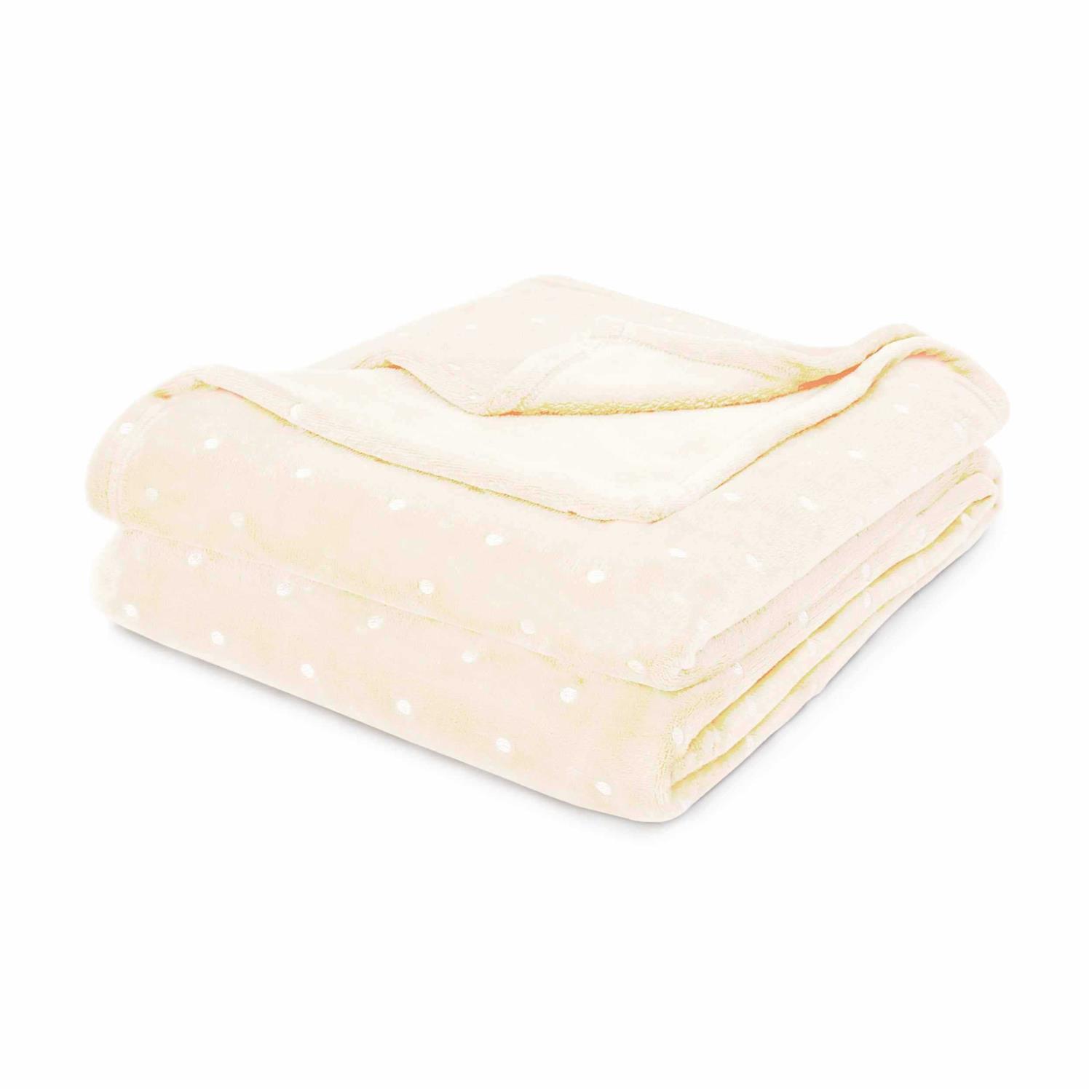 Superior Metallic Polka Dot Ultra-Plush Fleece Blanket - Image 3