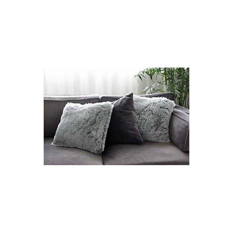 Uhomy Home Decorative Luxury Series Super Soft Faux Fur Throw Pillow Case Cushion Cover for Sofa/Bed - Image 2