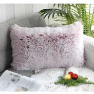 Uhomy Home Decorative Luxury Series Super Soft Faux Fur Throw Pillow Case Cushion Cover for Sofa/Bed