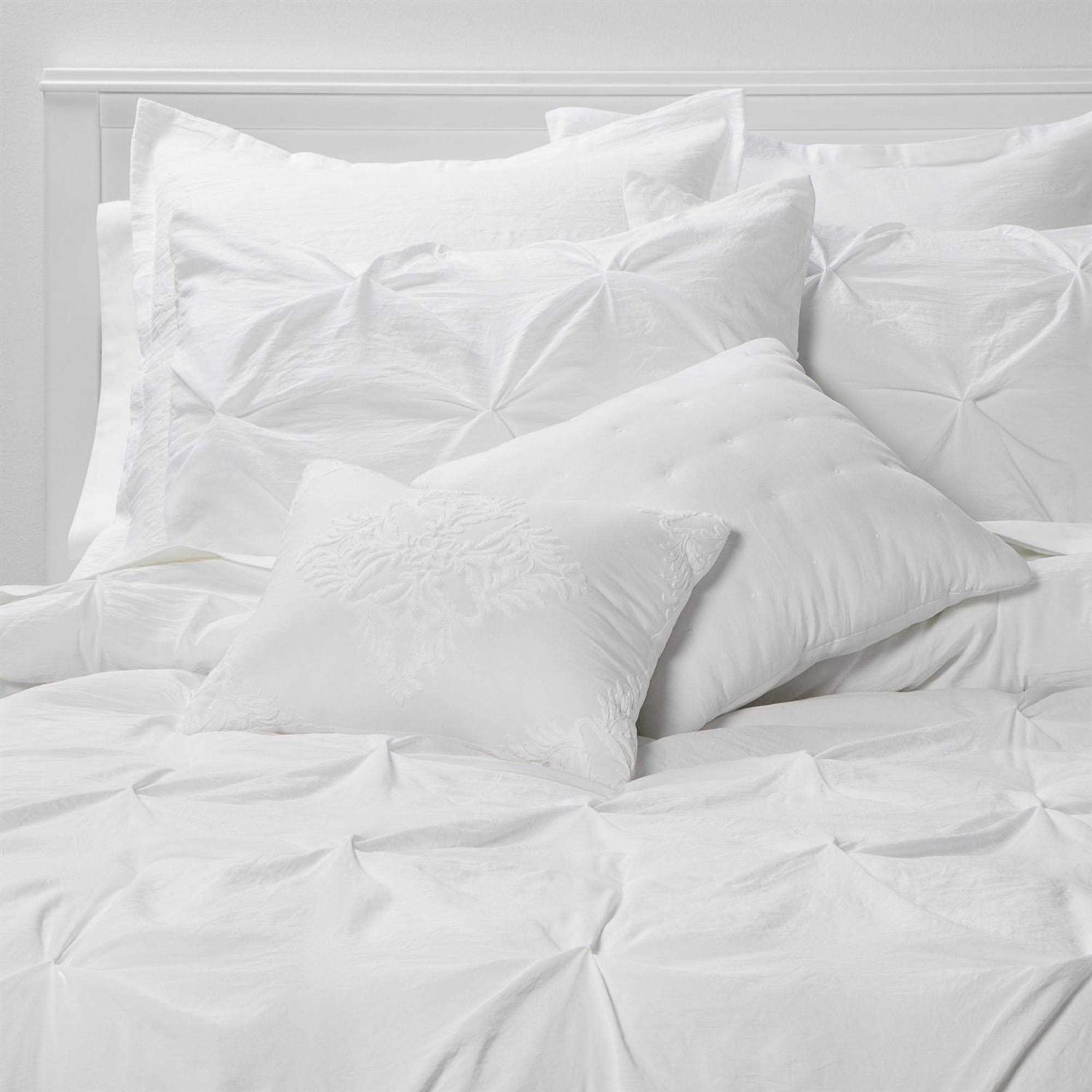 Threshold Pinch Pleat Duvet Sham Set