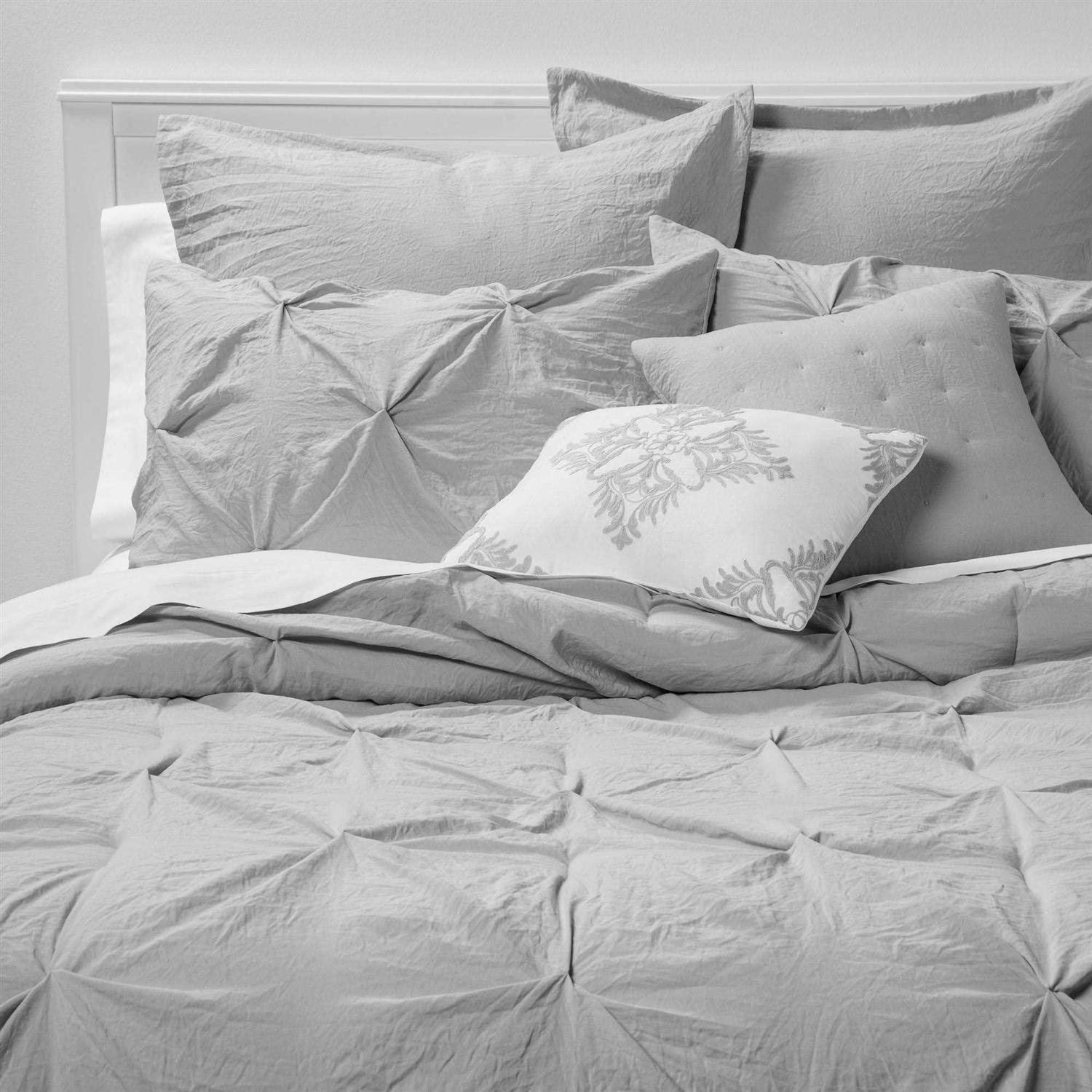 Threshold Pinch Pleat Duvet Sham Set