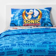 Twin Sonic the Hedgehog Run Rings Around You Kids’ Sheet Set