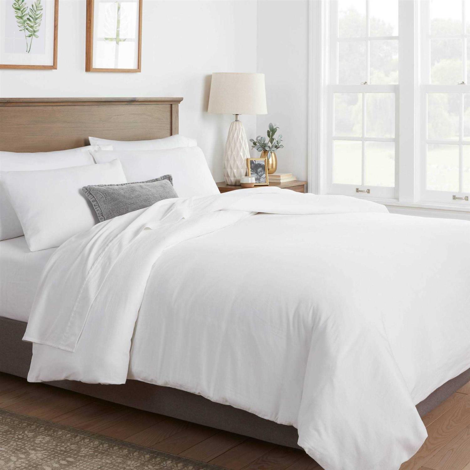 Threshold 3pc Washed Cotton Sateen Duvet & Sham Set - Image 3