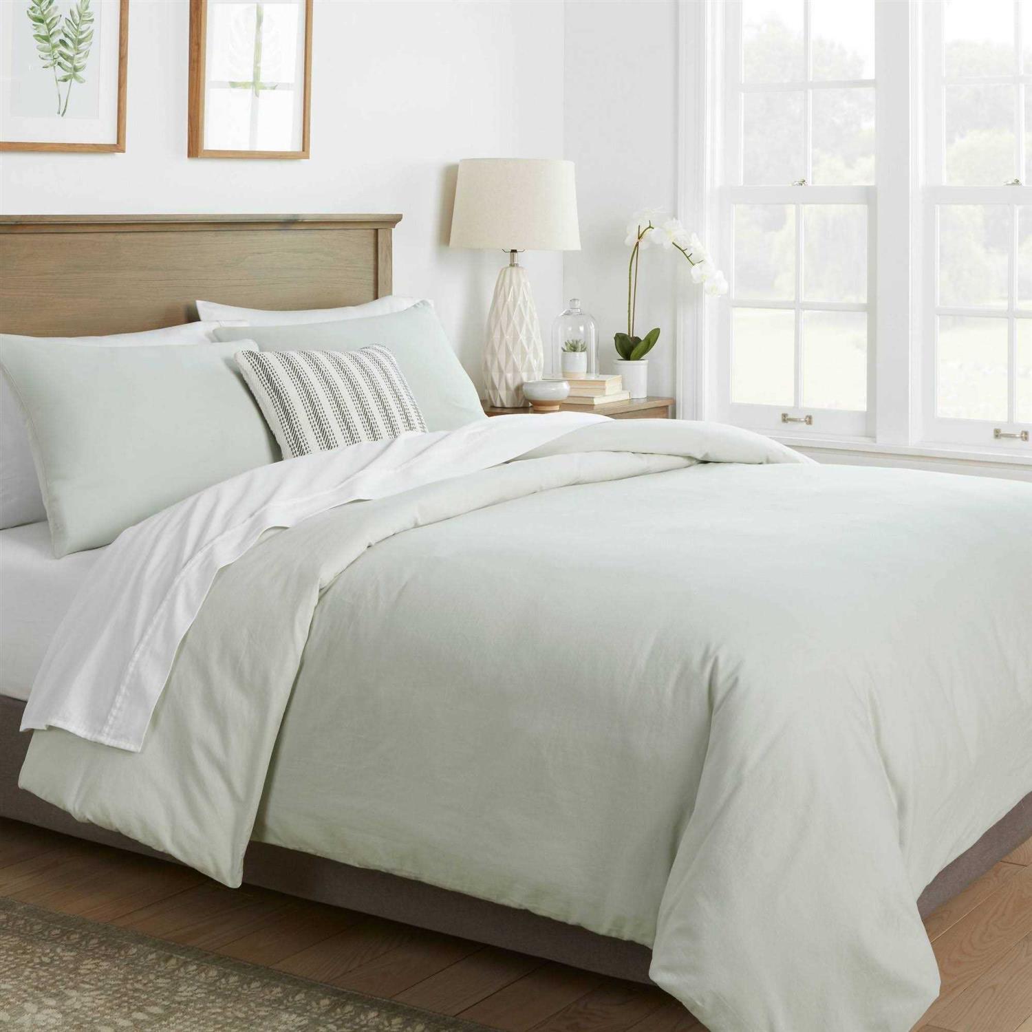 Threshold 3pc Washed Cotton Sateen Duvet & Sham Set - Image 5