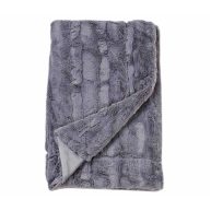 Swift Home Luxe Embossed Faux Fur Throw Blanket