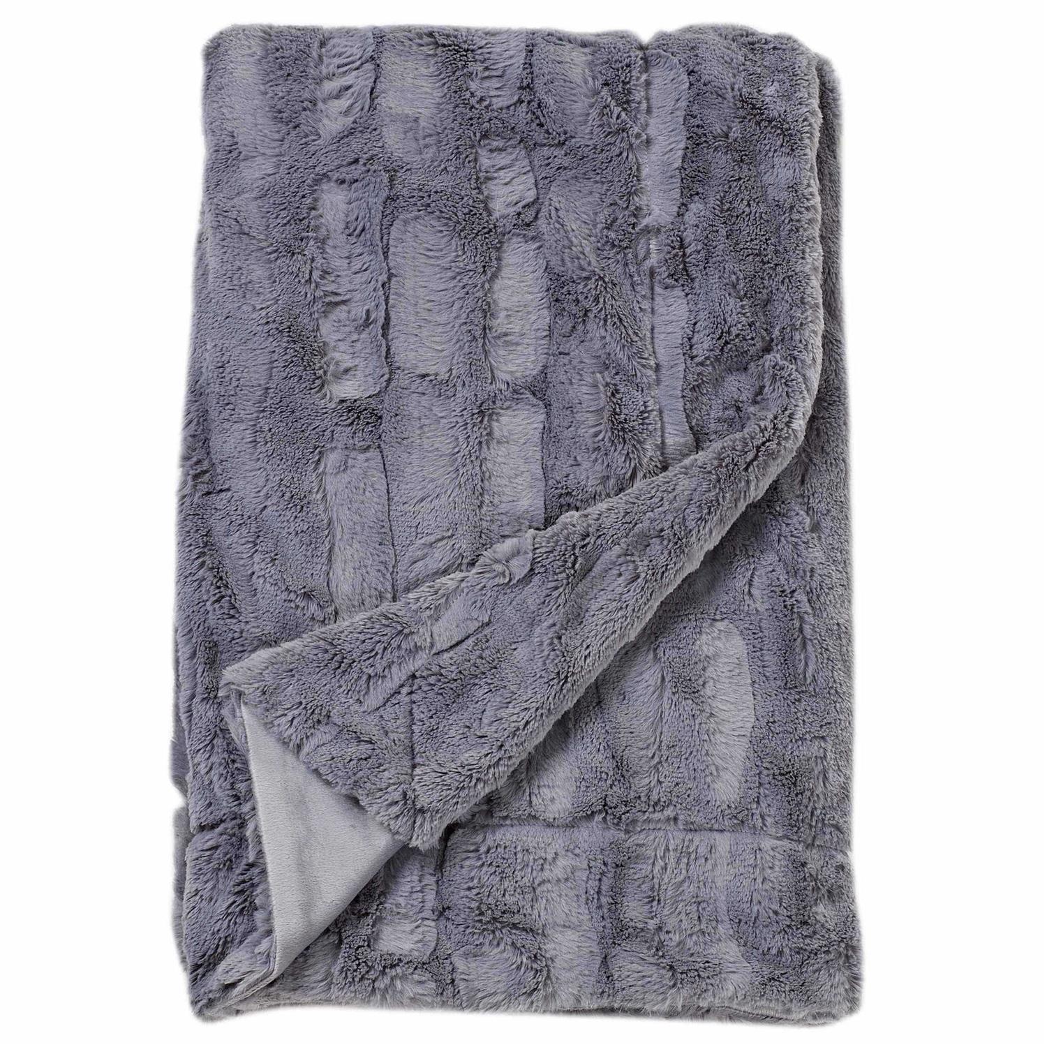 Swift Home Luxe Embossed Faux Fur Throw Blanket - Image 5