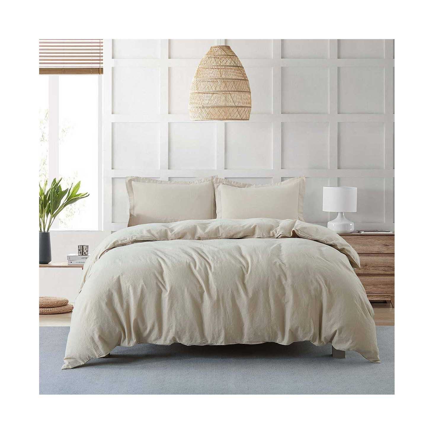 Royal Tradition Linen Duvet Cover Set Vintage Flax Linen