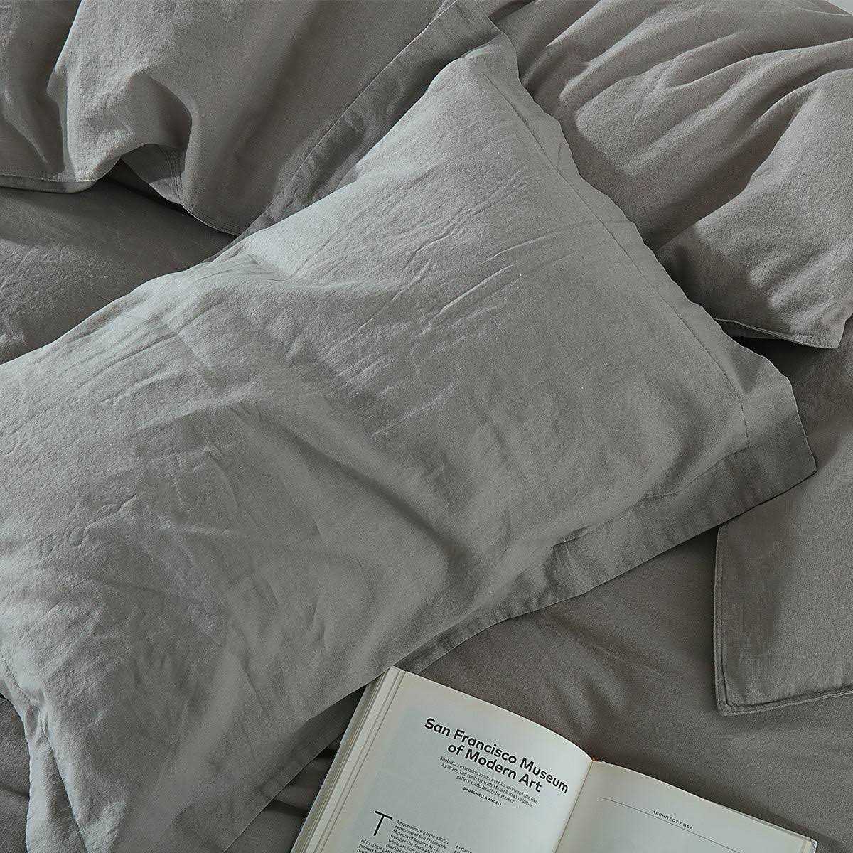 Royal Tradition Linen Duvet Cover Set Vintage Flax Linen - Image 2
