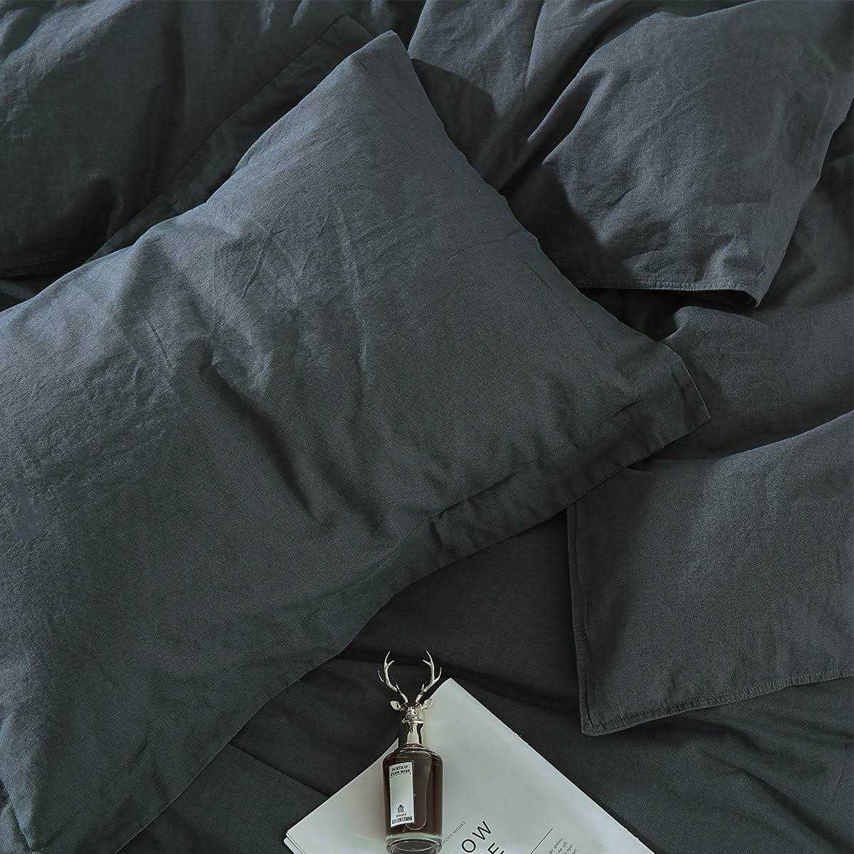 Royal Tradition Linen Duvet Cover Set Vintage Flax Linen - Image 5