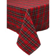 Ruth&Boaz Traditional Scottish Tartan Plaid SquareTablecloth for Famly Dinners & Christmas Parties