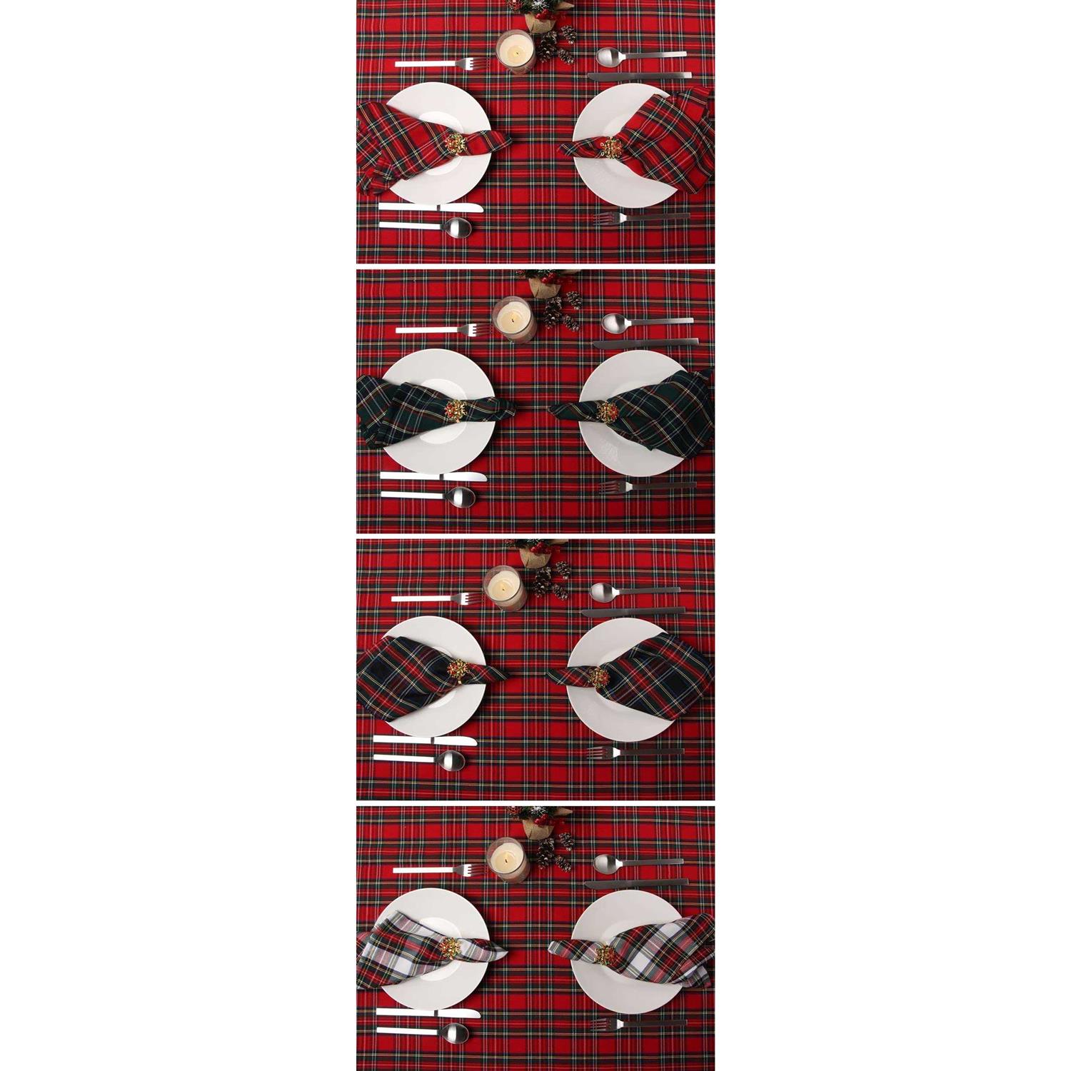 Ruth&Boaz Traditional Scottish Tartan Plaid SquareTablecloth for Famly Dinners & Christmas Parties - Image 3