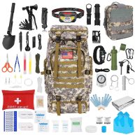 Skywod Survival Gear Professional Kit and Large Camping Backpack,First Aid Kit for Adventure Outdoor Hiking Accessories