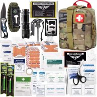 Everlit 250 Pieces Survival First Aid Kit Ifak EMT Molle Pouch Survival Kit Outdoor Gear Emergency Kits Trauma Bag for Camping Boat Hunting Hiking