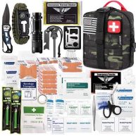 Everlit 250 Pieces Survival First Aid Kit Ifak EMT Molle Pouch Survival Kit Outdoor Gear Emergency Kits Trauma Bag for Camping Boat Hunting Hiking