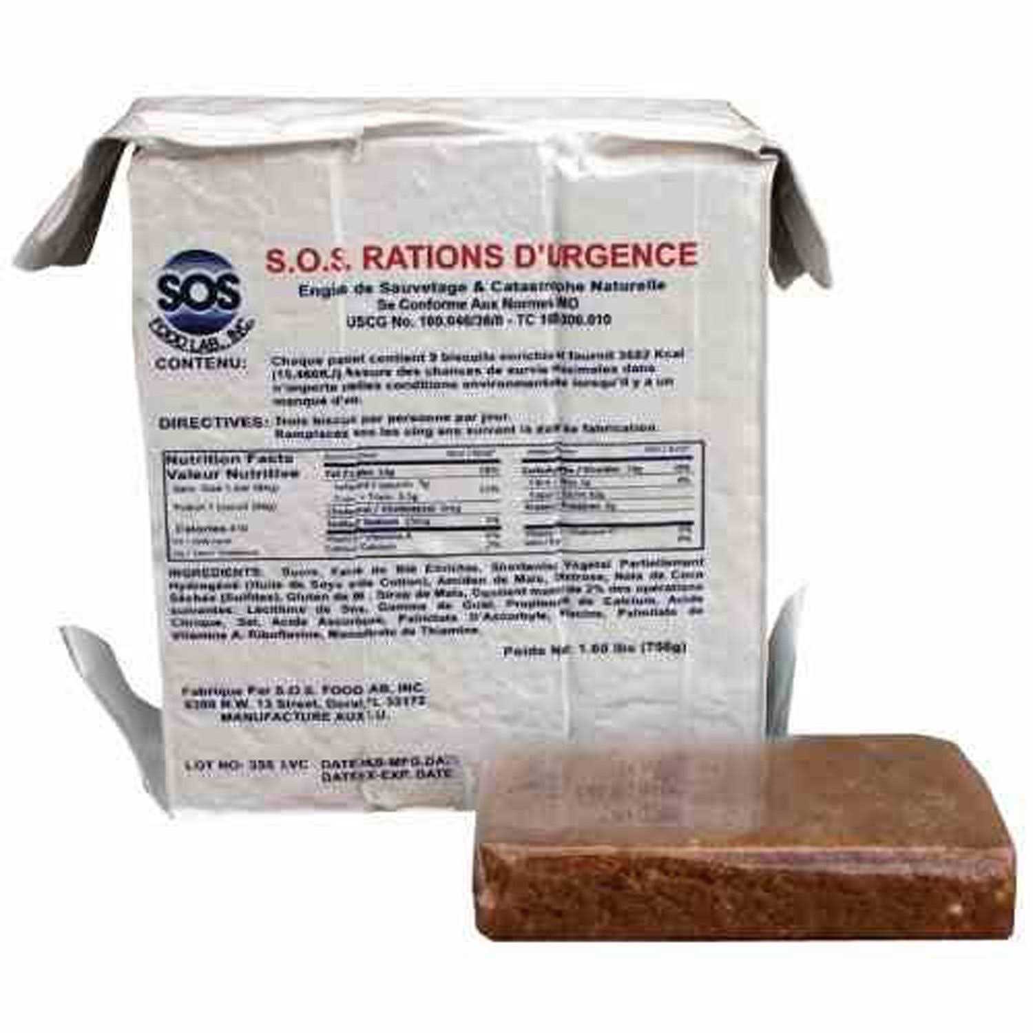 SOS Food Labs, Inc. S.O.S. Rations Emergency 3600 Calorie Food Bar 3 Day / 72 Hour Package with 5 Year Shelf Life - Image 3