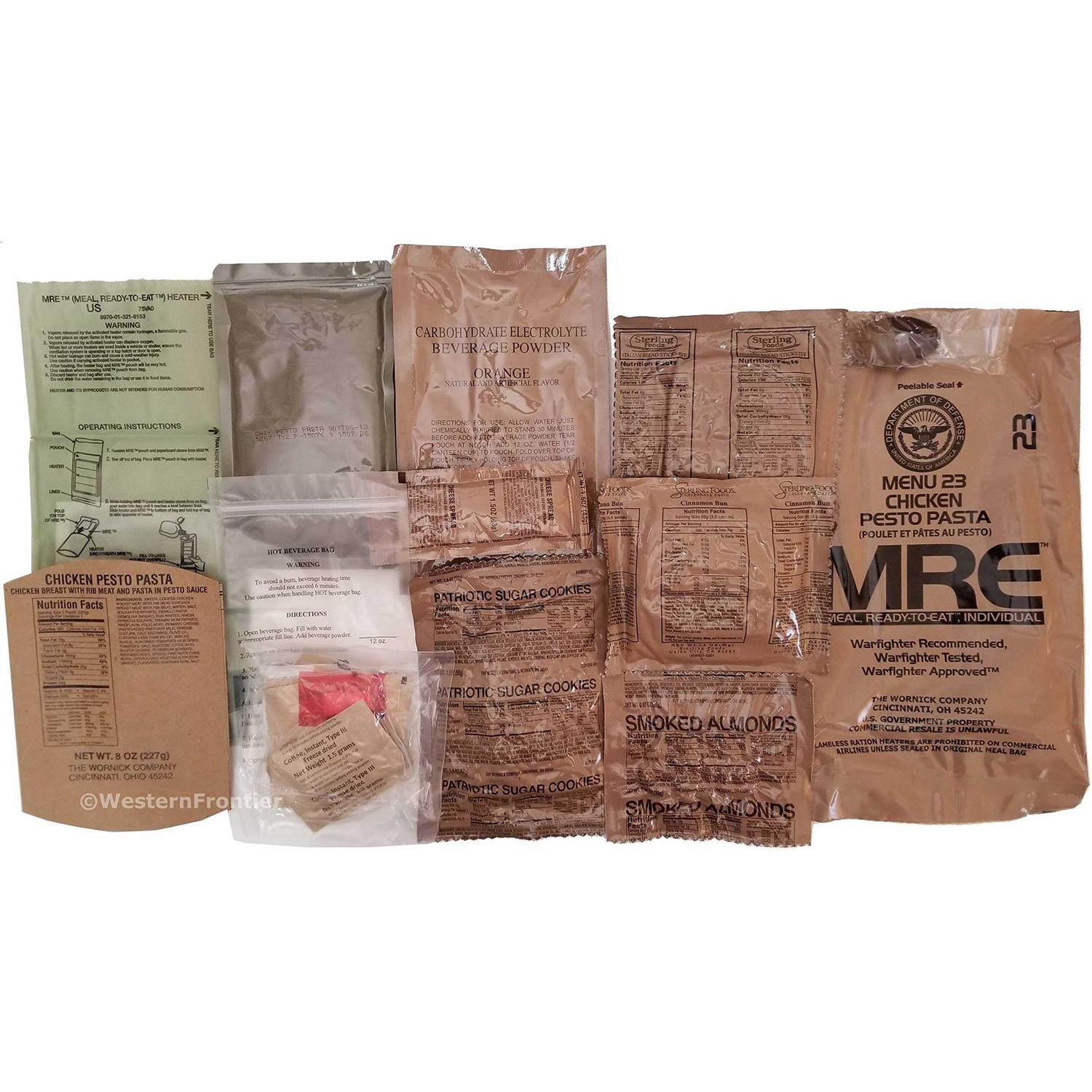 ULTIMATE MRE Pack Date Printed on Every Meal Meal-Ready-To-Eat. Inspected Certified by Western Frontier. Genuine Mil Surplus. 4-Pack - Image 2