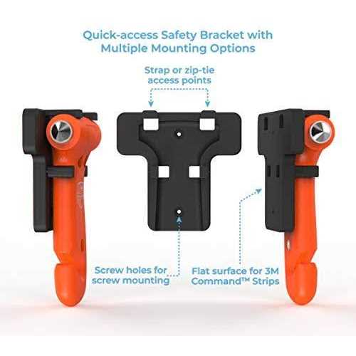 Swiss Safe 5-in-1 Car Safety Hammer, Emergency Escape Tool with Car Window Breaker and Seatbelt Cutter - Image 5