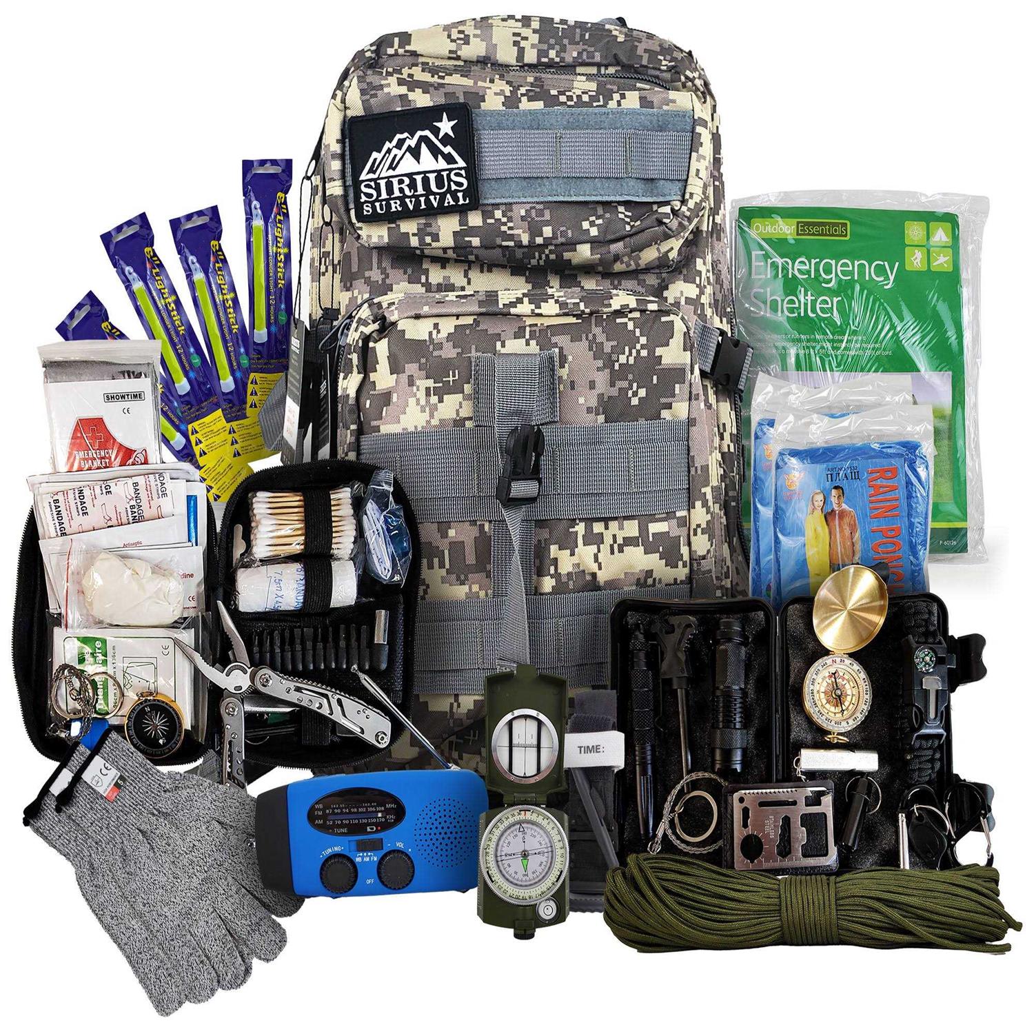 Sirius Survival Pre-packed Survival Backpack Survival Kit for Family
