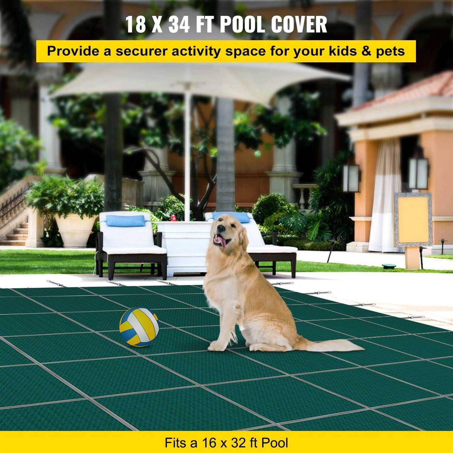 VEVOR Pool Safety Cover Rectangle Inground Safety Pool Cover YYCM - Image 4