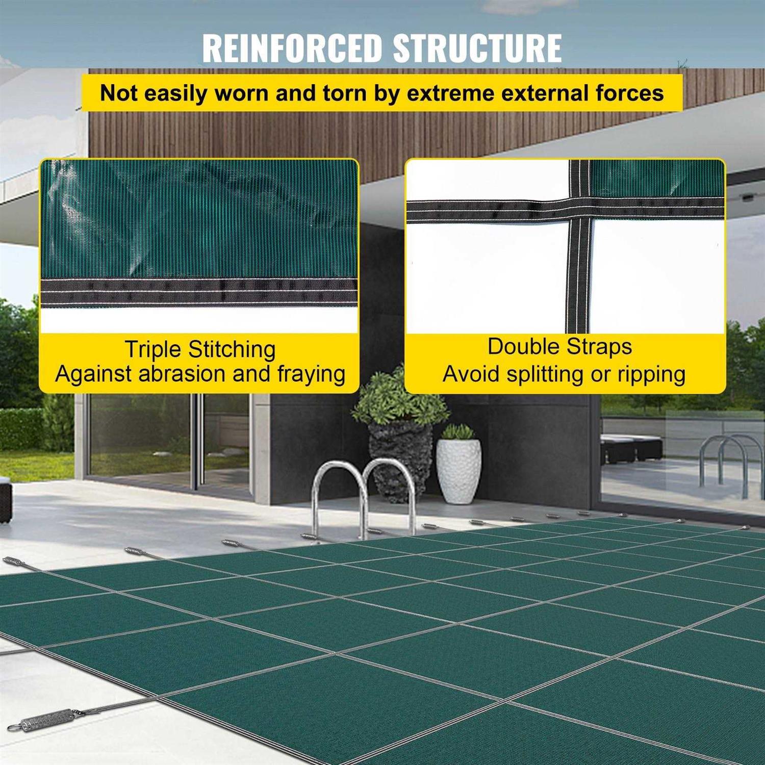 VEVOR Pool Safety Cover Rectangle Inground Safety Pool Cover YYCM - Image 5