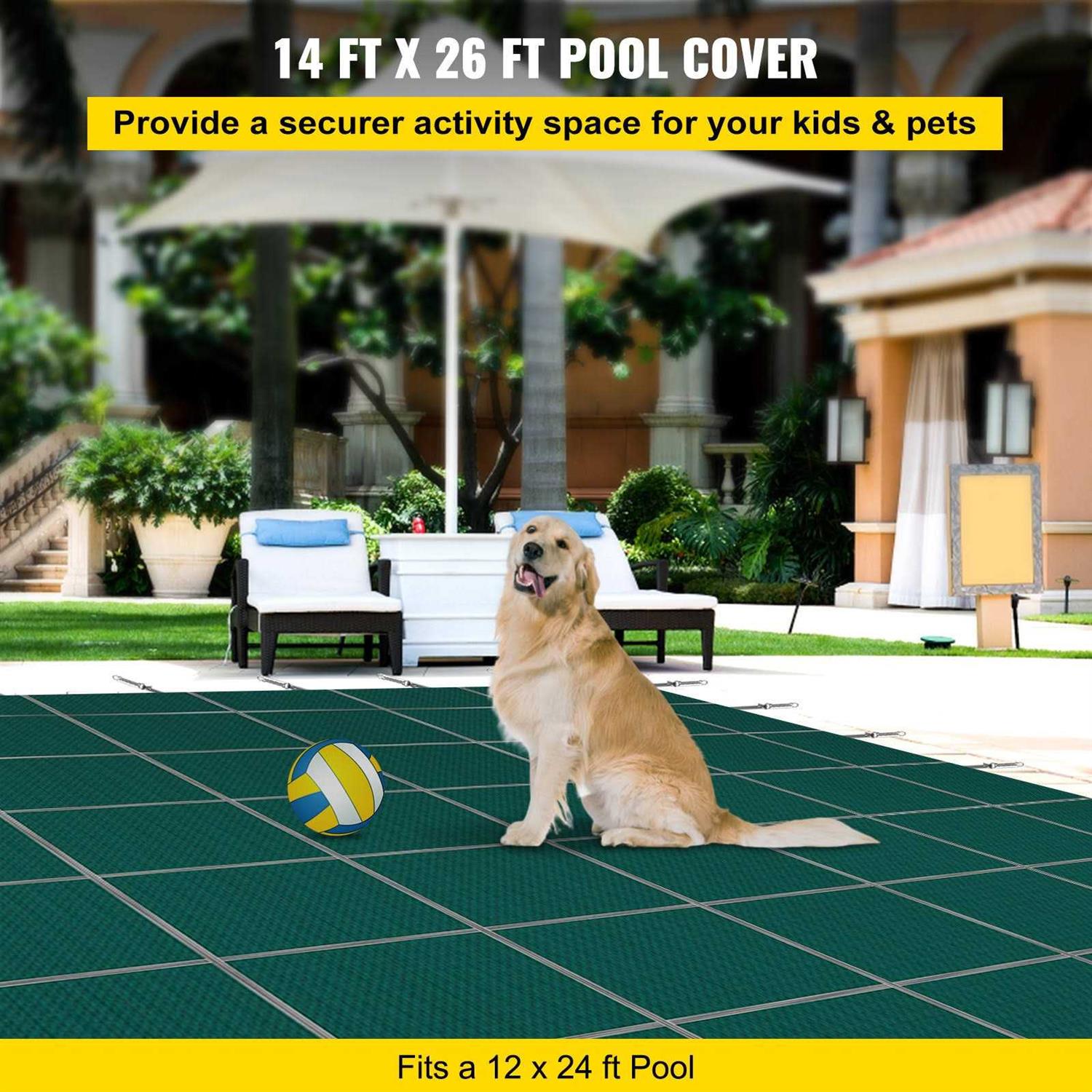 VEVOR Pool Safety Cover Rectangle Inground Safety Pool Cover YYCM - Image 3