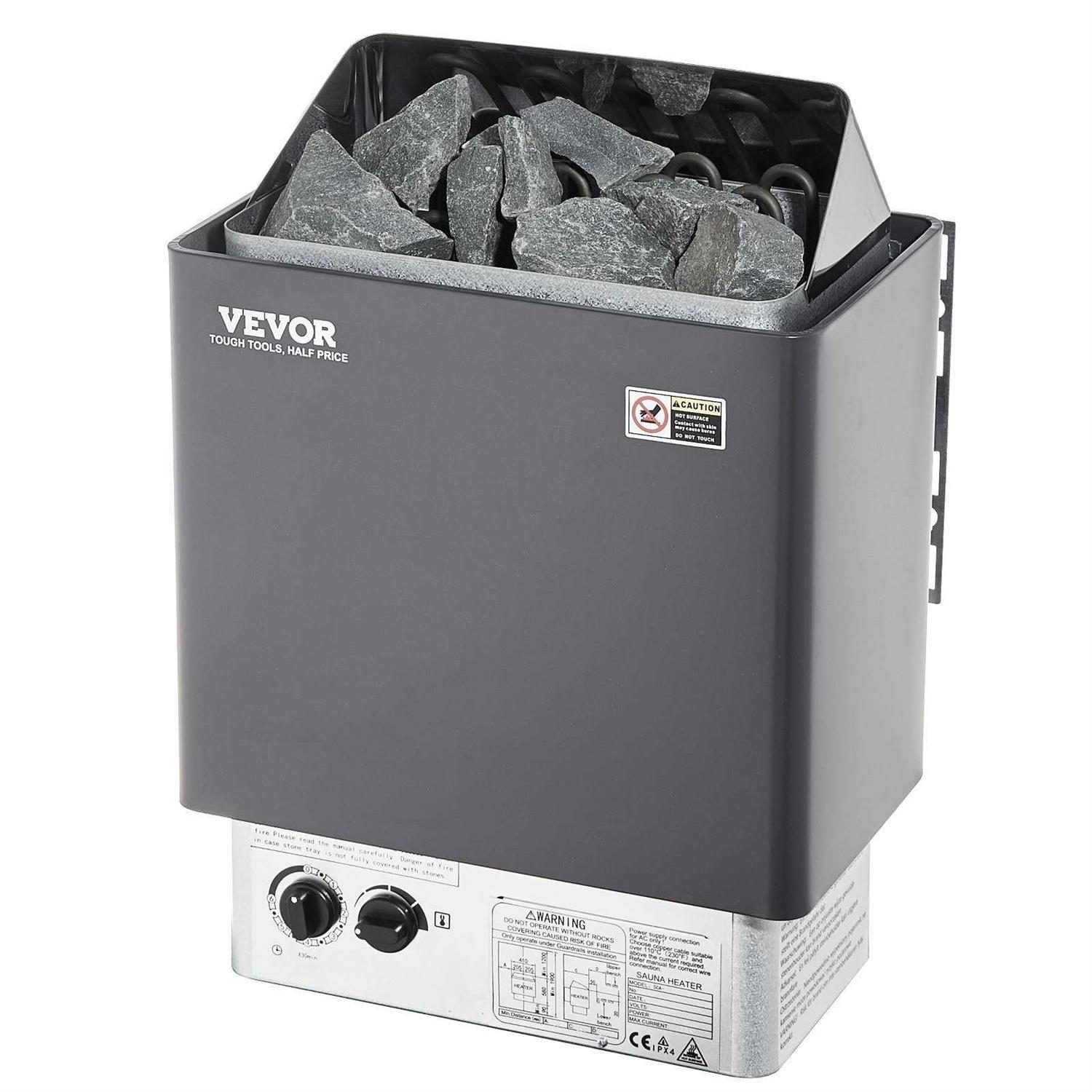 VEVOR 9KW Sauna Heater Steam Bath Sauna Heater Electric Sauna Stove 3h Timer and Adjustable Temp for Max