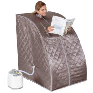 Serenelifehome SLISAU60GRY Portable Steam One Person Sauna for Detox & Weight Loss