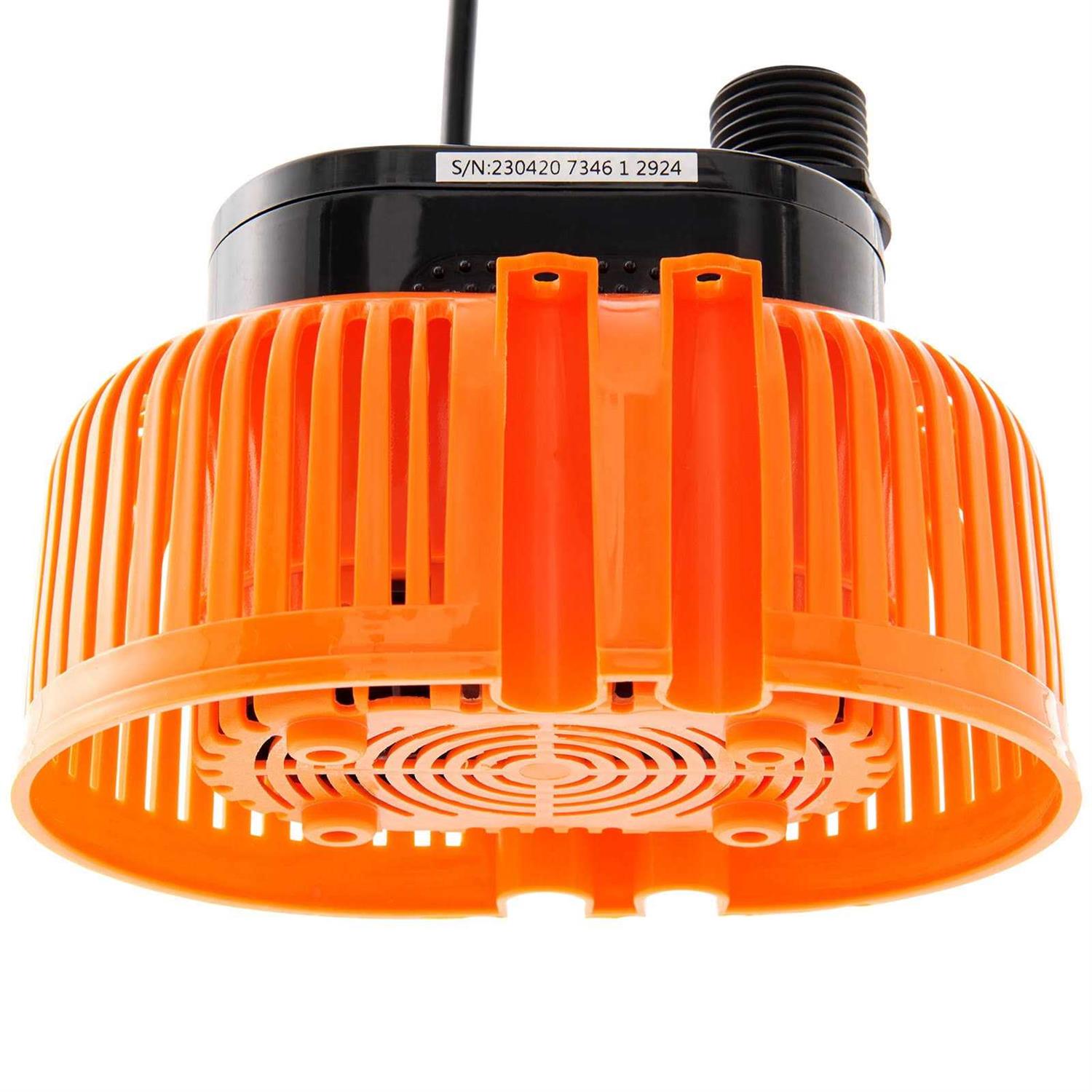 VEVOR Automatic Pool Cover Pump 1/10 HP 75W 540 Gph Submersible with 3 Adapters & 16 ft Hose - Image 5