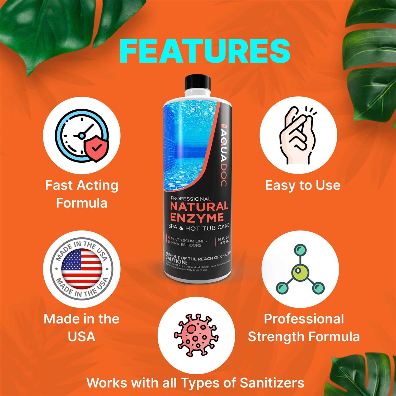 Spa Enzyme for Hot Tubs Spa Enzyme Water Treatment to Clarify Hot Tub Water. Natural Enzyme Hot Tub Cleaner - Image 3