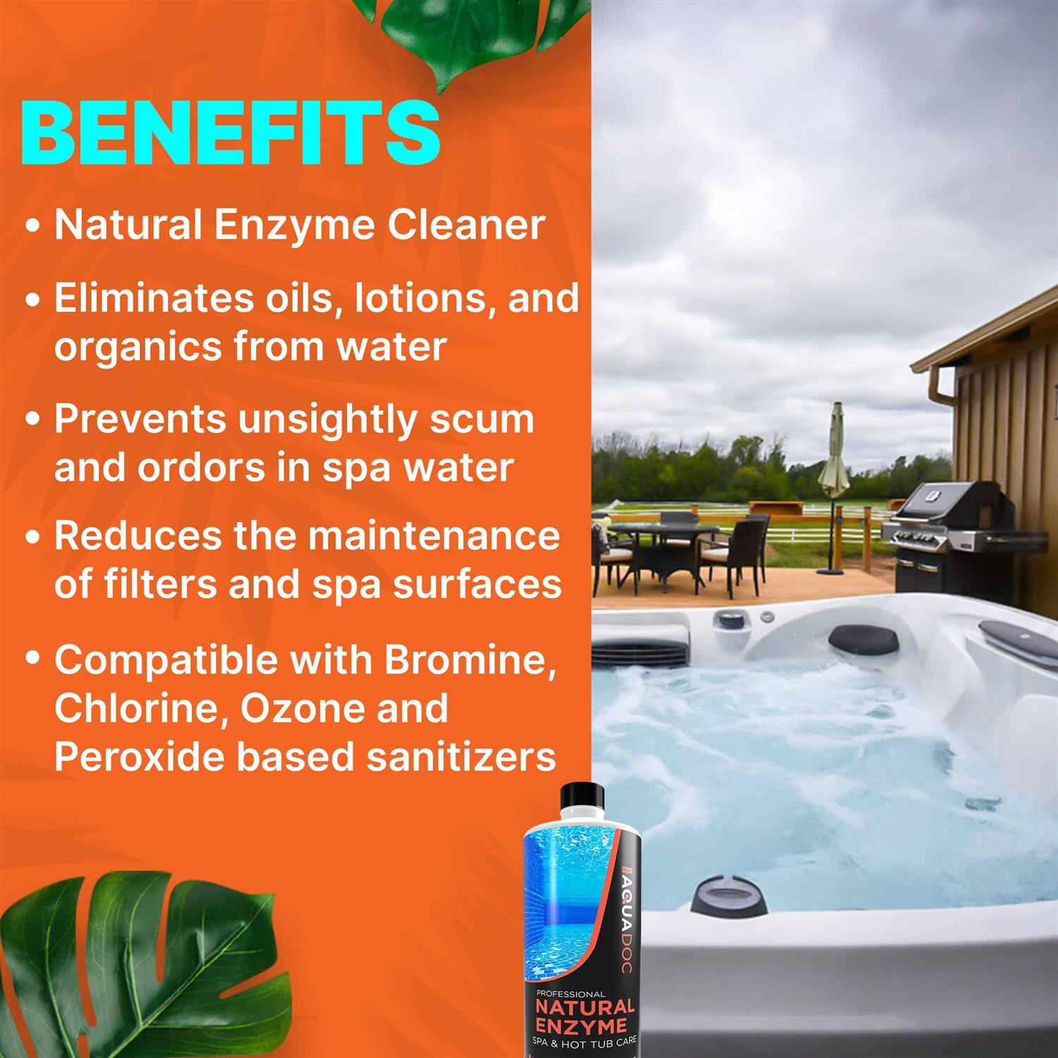 Spa Enzyme for Hot Tubs Spa Enzyme Water Treatment to Clarify Hot Tub Water. Natural Enzyme Hot Tub Cleaner - Image 4