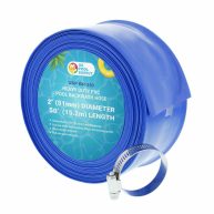 U.S. Pool Supply Heavy Duty Blue Swimming Pool Backwash Hose with Hose Clamp