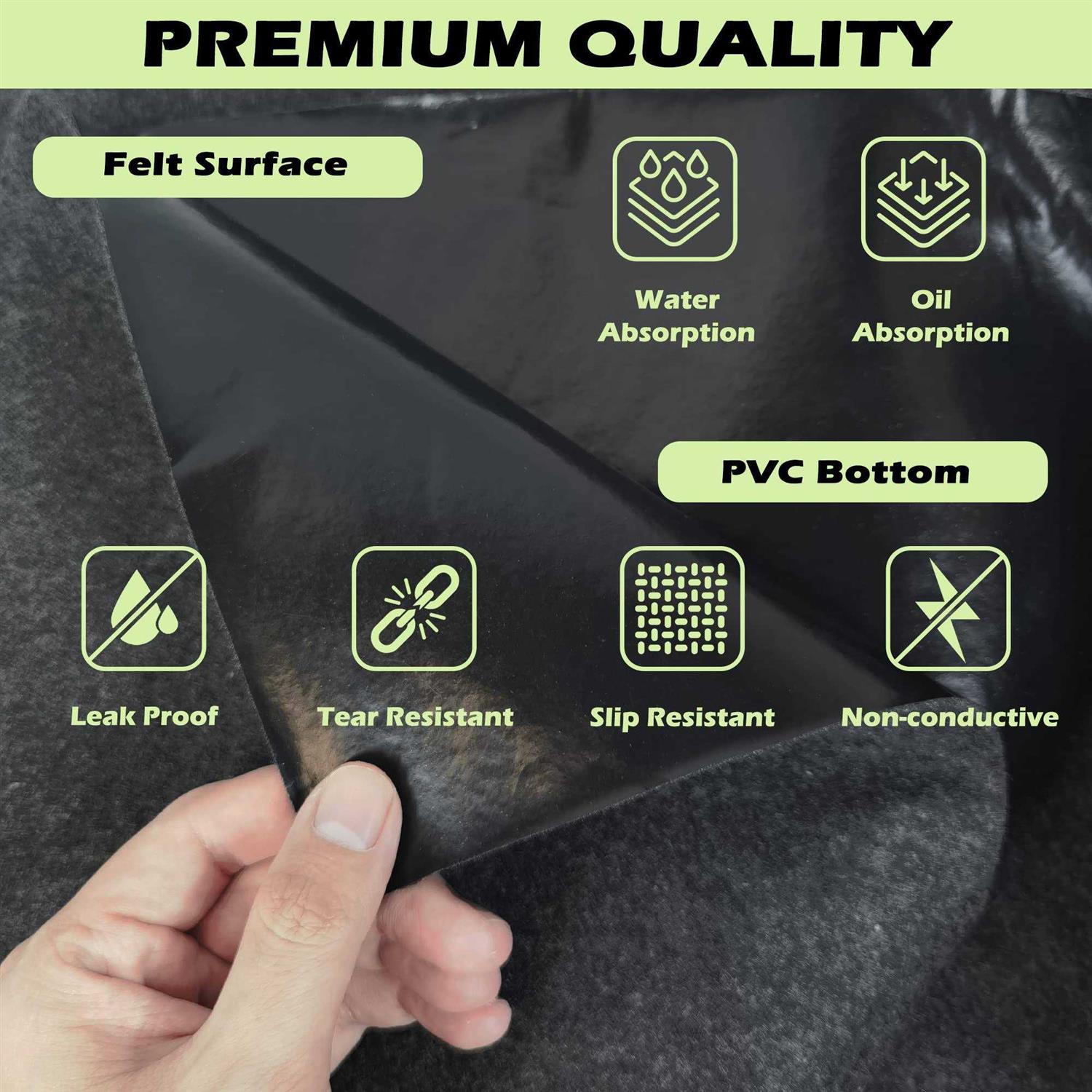 Royxen Hot Tub Mat 74 x 74 Hot Tub Floor Protector Water-Absorbing Anti-Slip Floor Mat Washable Equipment Mat - Image 4