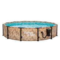 Summer Waves Elite Round Frame Above Ground Swimming Pool