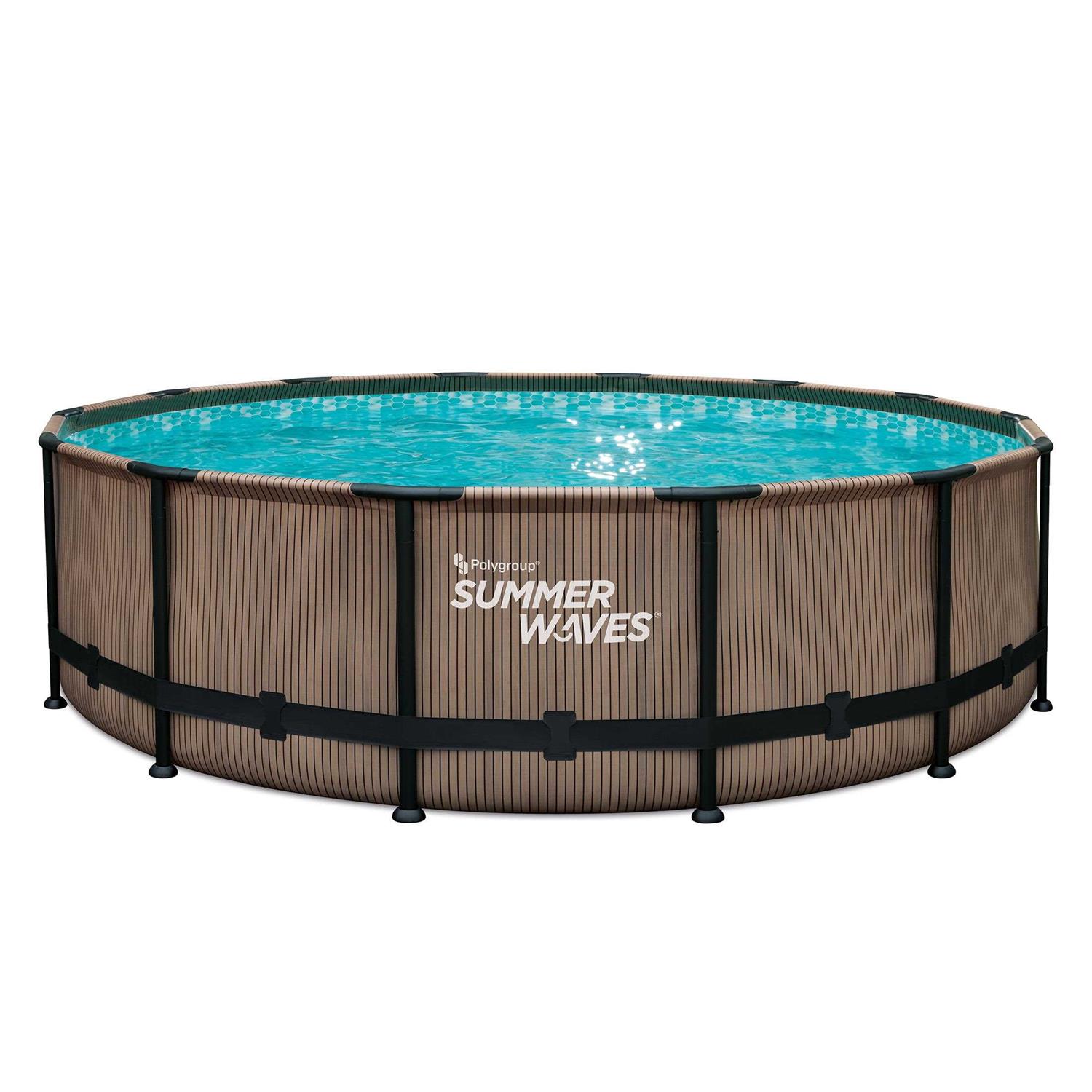 Summer Waves Elite Round Frame Above Ground Swimming Pool