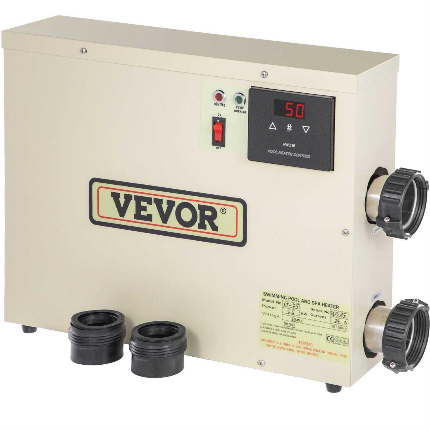 VEVOR Electric SPA Heater 240V 50-60HZ Digital SPA Water Heater