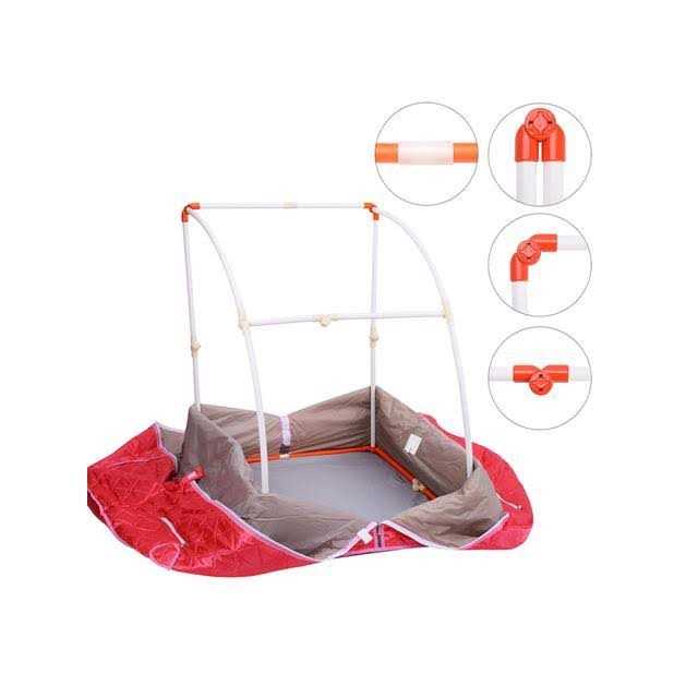 Yescom AplusBuy Portable Steam Sauna Tent Spa Detox Weight Loss w/ Large Chair Slimming Home Red 2L - Image 3