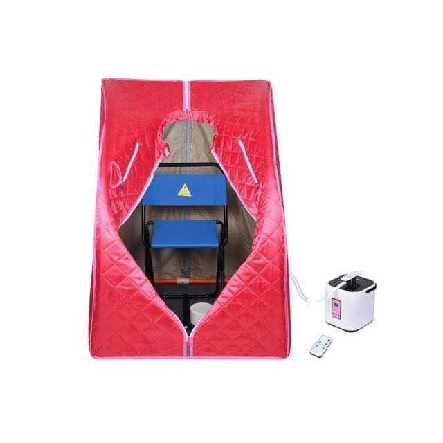 Yescom AplusBuy Portable Steam Sauna Tent Spa Detox Weight Loss w/ Large Chair Slimming Home Red 2L - Image 5