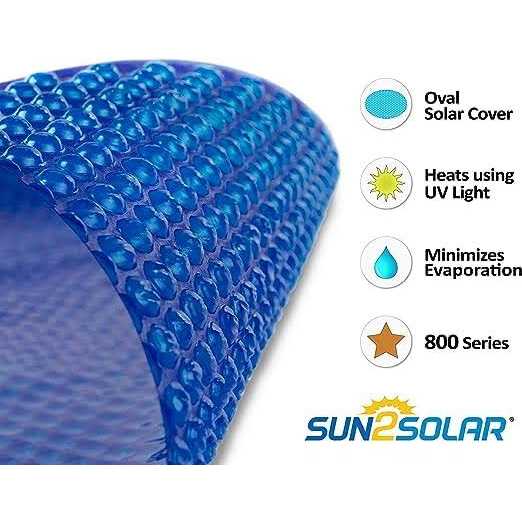 Sun2Solar Blue Oval Solar Pool Cover - Image 2